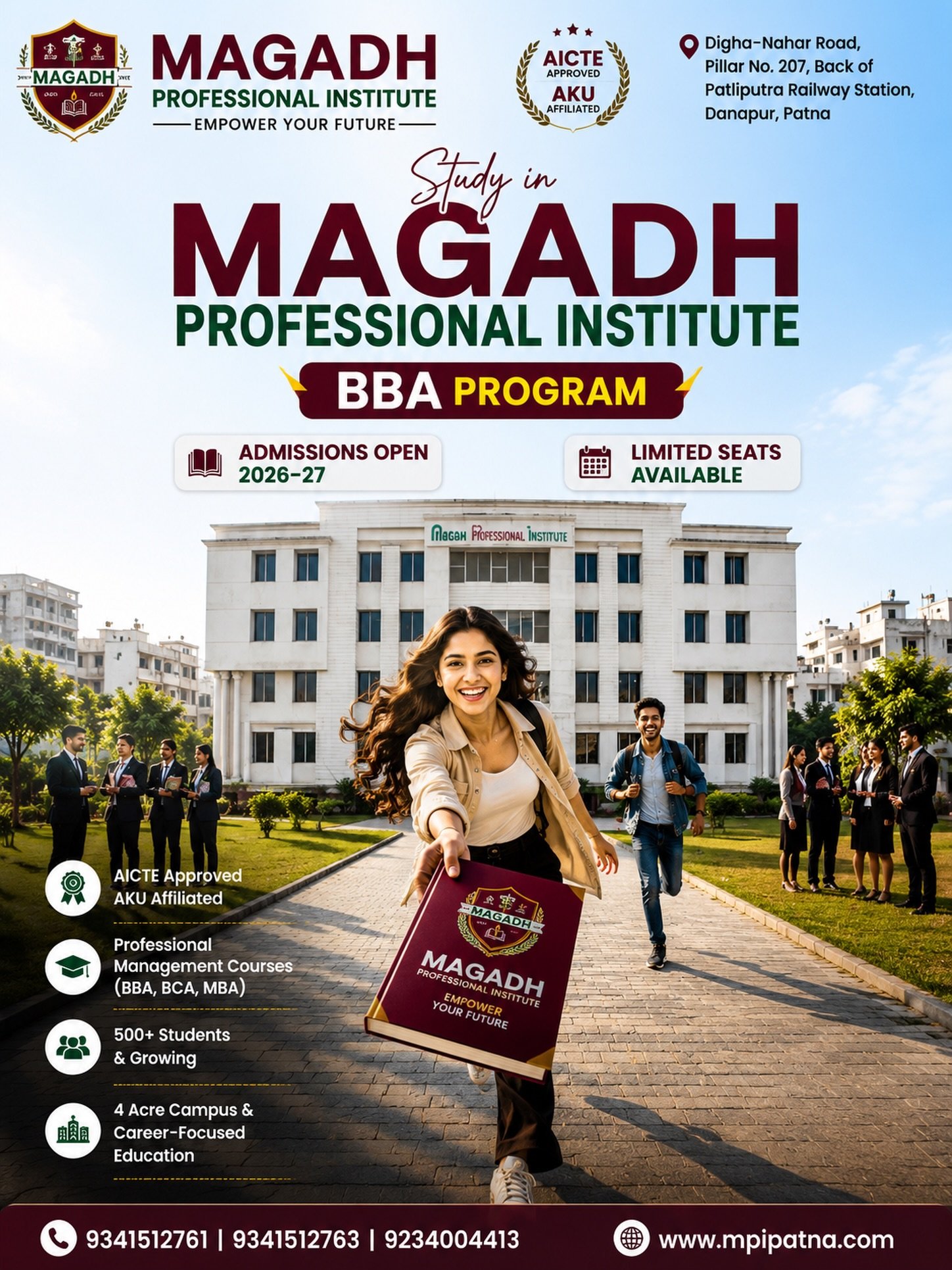 Magadh Professional Institute student and campus promotional photograph